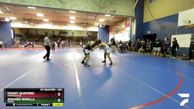 285 lbs Quarterfinal - Romario Bonilla, Perris vs Manny Quintero, Shadow Hills