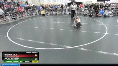 70 lbs Champ. Round 1 - Brody Kempen, B.A.M. Training Center vs Breckin Falb, Moyer Elite Wrestling