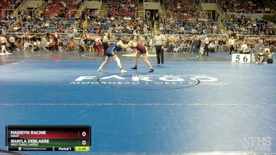 124 lbs 3rd Place Match - Madisyn Racine, Minot vs Shayla DeBlaere, West Fargo United