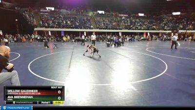 63 lbs Cons. Round 3 - Ava Brenneman, Iowa vs Willow Gaudineer, Chickasaw Elite Wrestling Club