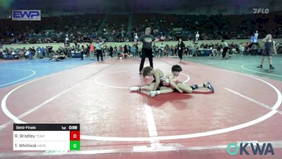 92 lbs Semifinal - Riley Bradley, Team Tulsa Wrestling Club vs Ty Whitlock, Harrah Little League Wrestling