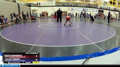 53 lbs Cons. Round 3 - Kysyn Vanwinkle, South Dearborn Wrestling Club vs Colton Heriges, Contenders Wrestling Academy