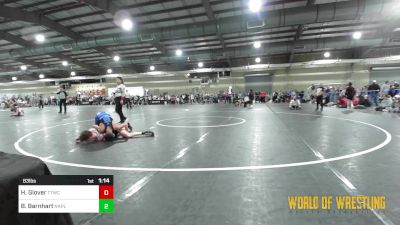 83 lbs Round Of 16 - Hudson Glover, Team Tulsa Wrestling Club vs Benito Barnhart, Naples Bears