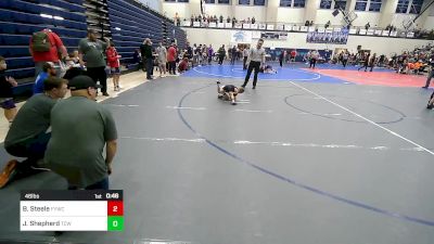 46 lbs 2nd Place - Beckett Steele, Fayetteville Youth Wrestling Club vs Jax Shepherd, Team Conquer Wrestling