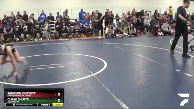 100 lbs Quarterfinal - Chase Shults, Zeeland WC vs Jameson Onstott, Eaton Rapids Youth WC