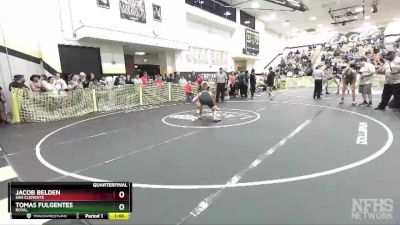 145 lbs Quarterfinal - Jacob Belden, San Clemente vs Tomas Fulgentes, Royal