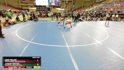 144 lbs Quarterfinal - Jake Miller, Broken Arrow Wrestling Club vs Junior Wetzel, Champions Wrestling Club