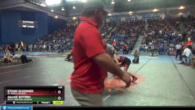 120 lbs Champ. Round 1 - Ethan Glessner, St. John`s College vs Gauge Botero, Faith Christian Academy