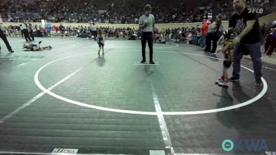 37 lbs Round Of 16 - Barlos Morales, Lions Wrestling Academy vs Stetson Manuel, Newkirk Takedown