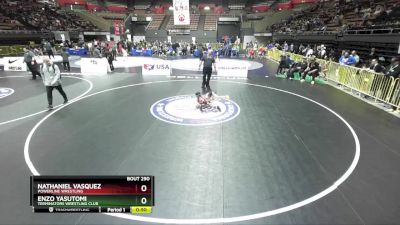 49 lbs Quarterfinal - Nathaniel Vasquez, Powerline Wrestling vs Enzo Yasutomi, Terminators Wrestling Club