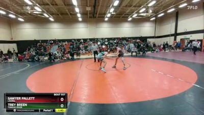 132 lbs Quarterfinal - Sawyer Pallett, Laurel vs Trey Breen, Tongue River