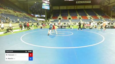 182 lbs Cons 8 #1 - Maximus Hanson, Minnesota vs Holden Martin, Oklahoma