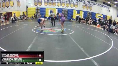 106 lbs Quarterfinals (8 Team) - Myles Henkel, Ft Pierce Central vs Cameron Gibson, Wellington Community Hs