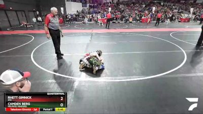 66 lbs Quarterfinal - Rhett Gimnick, BYA vs Camden Berg, Melrose-Mindoro