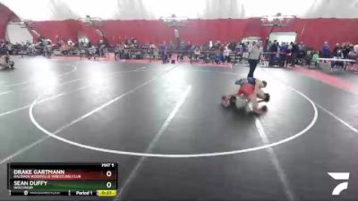 132 lbs Cons. Round 2 - Drake Gartmann, Baldwin Woodville Wrestling Club vs Sean Duffy, Wisconsin