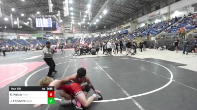 113 lbs Consi Of 8 #1 - Kaleb Keiper, Northside Wrestling vs Jp Espinoza, Warriors Wrestling