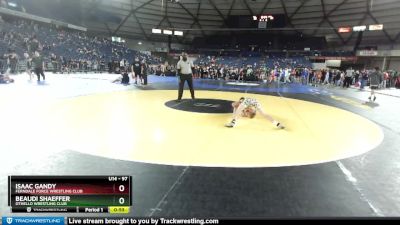 97 lbs Cons. Round 5 - Beaudi Shaeffer, Othello Wrestling Club vs Isaac Gandy, Ferndale Force Wrestling Club