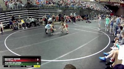 70 lbs Round 2 (6 Team) - Beckett Moyer, Iowa USA Red vs Foster Baldwin, South Dakota Lightning