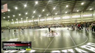 125 lbs Champ. Round 2 - Colton Peshell, Riverton Wolf Pack Wrestling Club vs Cougar Betts, Uintah Jr High Wrestling