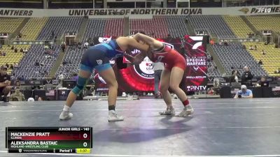 140 lbs 1st Place Match - Aleksandra Bastaic, Highland Wrestling Club vs Mackenzie Pratt, Illinois