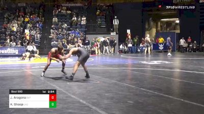 141 lbs Quarterfinal - Jojo Aragona, Rutgers vs Kyle Shoop, Lock Haven