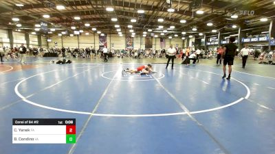 120 lbs Consi Of 64 #2 - Cael Yanek, PA vs Blake Condino, VA