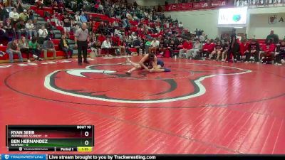 144 lbs 2nd Wrestleback (8 Team) - Ryan Seeb, Woodward Academy vs Ben Hernandez, Newnan