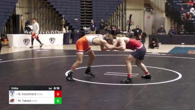 174 lbs 5th Place - Nick Incontrera, Pennsylvania vs Myles Takats, Bucknell