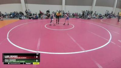 84-86 lbs Round 1 - Luke Mendez, North DeSoto Wrestling Academy vs Max Mance, Texas Eagle Wrestling Academy