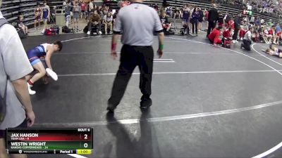 110 lbs Round 2 (6 Team) - Westin Wright, Kansas Copperheads vs Jax Hanson, Team USA