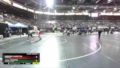 160 lbs Champ. Round 2 - Chaz Ponton, Mountain View vs Andrew Marston, Homedale