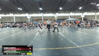 92 lbs Quarterfinals (8 Team) - Kasen Lehmitz, Grangeville Youth Wrestling vs Landon Stohel, Sublime Wrestling Academy