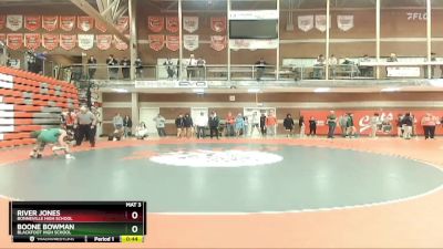 138 lbs Cons. Round 2 - Boone Bowman, Blackfoot High School vs River Jones, Bonneville High School