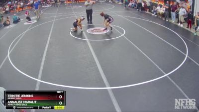 Girls Lower 106 lbs Semifinal - Annalise Maralit, Ashley Ridge Girls vs Trinitie Jenkins, Gilbert Girls