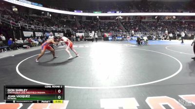 II-215 lbs Cons. Round 2 - Ison Shirley, Chautauqua Lake-Westfield-Panama vs Juan Vasquez, Petrides