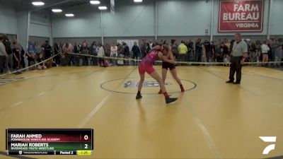 101-104 lbs Round 1 - Farah Ahmed, Powerhouse Wrestling Academy vs Mariah Roberts, Riverheads Youth Wrestling