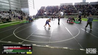 120 lbs Cons. Round 2 - Justin Ruiz, Spanish Springs vs Keona Basa Holokai, Carson