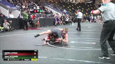 149 lbs Cons. Round 3 - James Latona, Navy vs Trae McDaniel, Army West Point