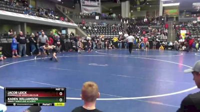 65 lbs Quarterfinal - Kaden Williamson, Sebolt Wrestling Academy vs Jacob Leick, Powerhouse Wrestling Club