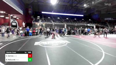 98 lbs Quarterfinal - Saunten Gamas, Glasgow WC vs Burke Malyurek, Touch Of Gold WC