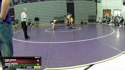 126 lbs Semis & 1st Wrestleback (8 Team) - Gavin Bragg, Cathedral vs Luke Rioux, Avon