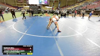 157 lbs Cons. Round 5 - Jozeph Valenzuela Smith, Cyclones Wrestling & Fitness vs Duncan Bell, Next Level Training Academy