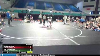 75 lbs Semis (4 Team) - Kensen Sims, Cane Bay Cobras vs Zac Schrader, Eastside Youth Wrestling