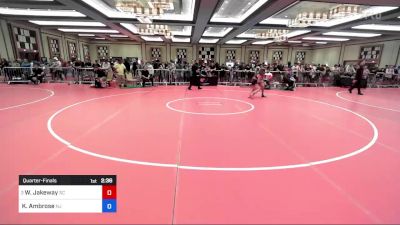 106 lbs Quarterfinal - William Jakeway, Sc vs Kaleb Ambrose, Nj