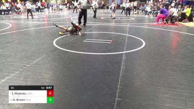 55 lbs Consi Of 16 #2 - Trenton Maloney, Cochranton vs Ari Brown, Oxford