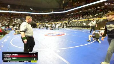 150 Class 1 lbs Cons. Semi - Carter Harms, Maysville vs Colton Parn, Brookfield