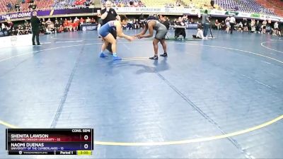 191 lbs Semis & 3rd Wb (16 Team) - Shenita Lawson, Southern Oregon University vs Naomi Duenas, University Of The Cumberlands