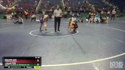 3A 152 lbs Champ. Round 1 - Logan Fite, Central Academy Of Technology And Arts vs Dalton Gay, Currituck County