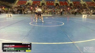 155 lbs Quarterfinals (8 Team) - Jordan Flynn, E1-Central Cass vs Paige Spomer, W4-Bismarck Century