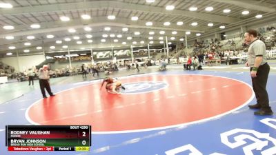 4-132 lbs Cons. Round 3 - Rodney Vaughan, Manor vs Bryan Johnson, Broad Run High School